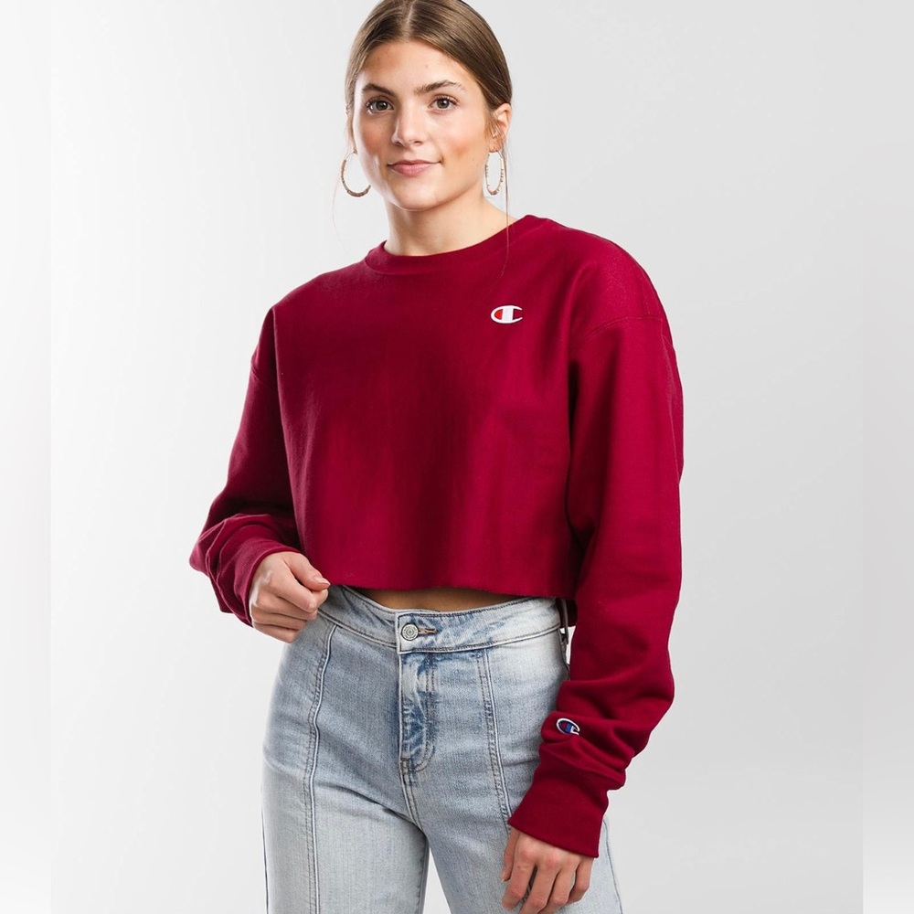 NWT Champion cropped Red sweatshirt SzM